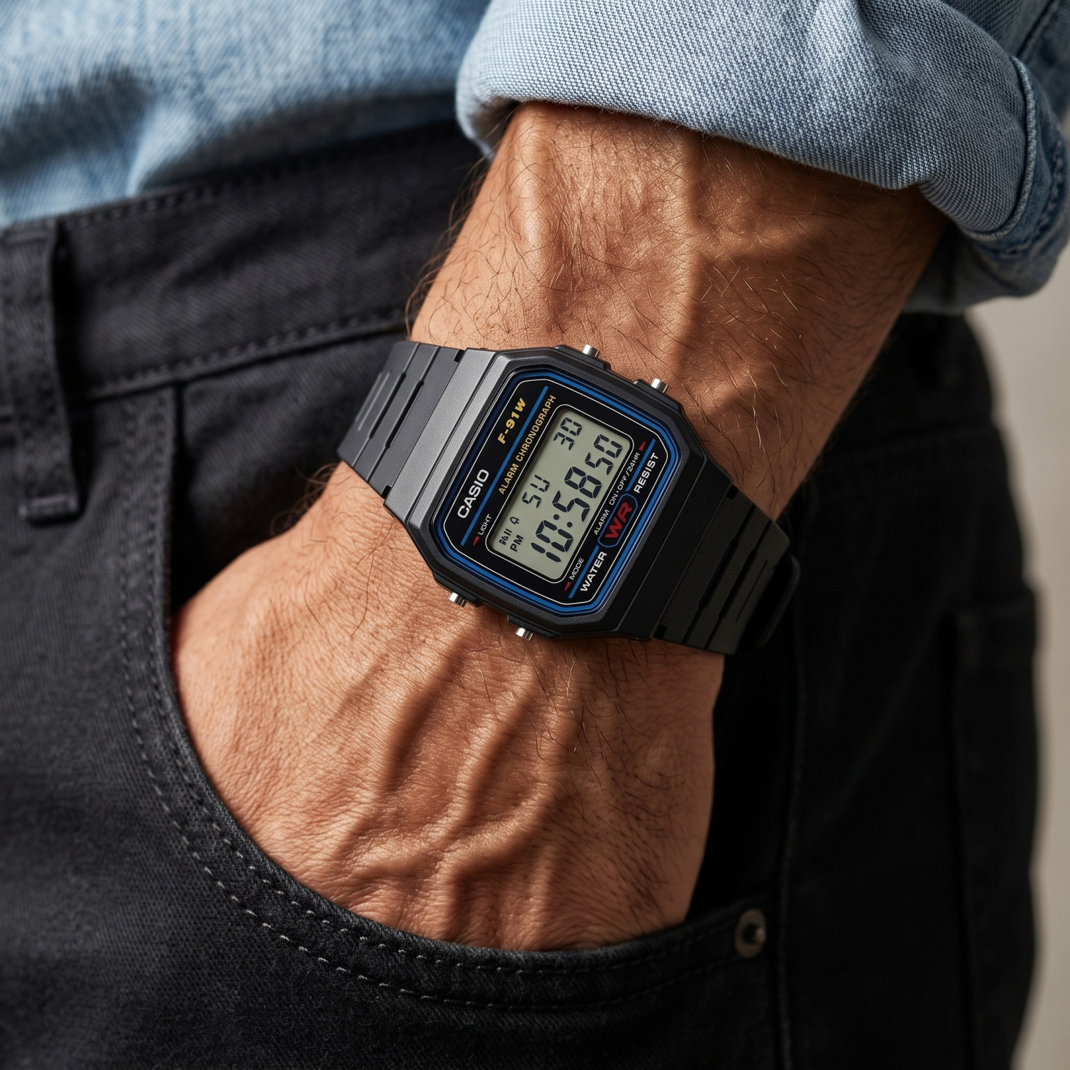 Casio Timeless F-91W-1YEG