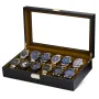 Ditur Boîtes à montres 12 montres Noir Bois DIT0000247