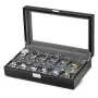 Ditur Boîtes à montres 12 montres Noir Cuir synthétique DIT0000236