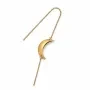Jane Kønig Big Half Moon NO. 2 Chain Earrring Boucle d'oreille Unique Acier inoxydable plaqué or BHME-AW26-SS-G