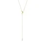 Jane Kønig Half Moon NO. 2 Tie Necklace Colliers Acier inoxydable plaqué or HMTN-AW26-SS-G