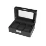 Ditur Boîtes à montres 3 montres Noir Carbone imité 0000229