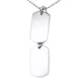 Auxere Double Dog Tag Colliers Acier inoxydable KXD0281