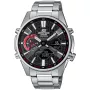 Montre Casio Edifice ECB-S100D-1AEF avec cadran Noir, boîtier de 46 mm de diamètre et bracelet Bracelet en métal de Argent