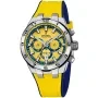 Montre Festina Chrono Bike F20671/4 avec cadran Jaune, boîtier de 44 mm de diamètre et bracelet Bracelet en caoutchouc de Jaune