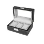 Ditur Boîtes à montres 3 montres Noir Cuir synthétique KXD0521