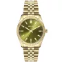 Montre Milani Jubilee M0038 avec cadran Vert, boîtier de 36 mm de diamètre et bracelet Bracelet en métal de Or