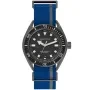 Montre NAUTICA NAPPRF002 avec cadran Noir, boîtier de 45 mm de diamètre et bracelet Bracelet en toile de Bleu