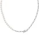 Karl Lagerfeld Pearl Colliers Acier inoxydable KLAYR03