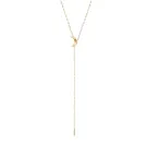 Jane Kønig Half Moon NO. 2 Tie Necklace Colliers Acier inoxydable plaqué or HMTN-AW26-SS-G