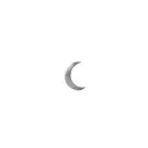 Jane Kønig Big Half Moon Boucle d'oreille Unique Argent JKBHMSF18-S