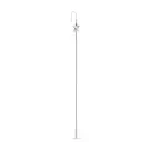 Jane Kønig Night Star Chain Boucle d'oreille Unique Argent NSCE-AW24-S
