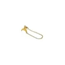 Jane Kønig Single Half Moon NO. 2 Chain Stud Boucle d'oreille Unique Acier inoxydable plaqué or SHMS-AW26-SS-G
